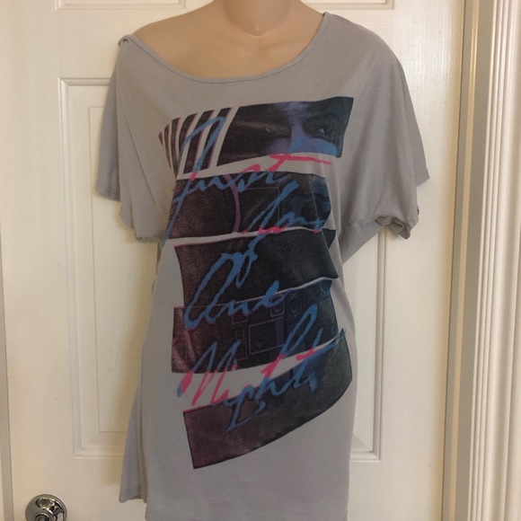 Grey, off the shoulder top - Picture 1 of 1